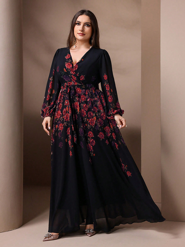 TOLEEN 여성용 꽃무늬 프린트 맥시 드레스, V넥  - Romper Floral Print 리뷰 및 가격