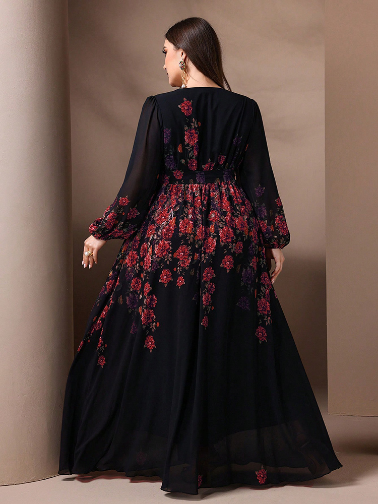 TOLEEN 여성용 꽃무늬 프린트 맥시 드레스, V넥  - Romper Floral Print 리뷰 및 가격