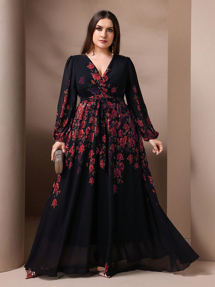 TOLEEN 여성용 꽃무늬 프린트 맥시 드레스, V넥  - Romper Floral Print 리뷰 및 가격